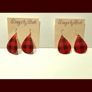 Plaid earrings